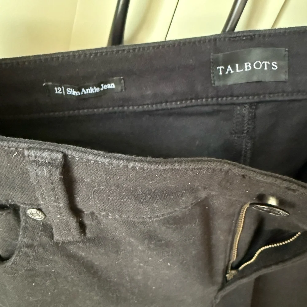 NWOT/EUC Talbots Black Slim Ankle Jeans Sz 12 - Picture 2 of 11